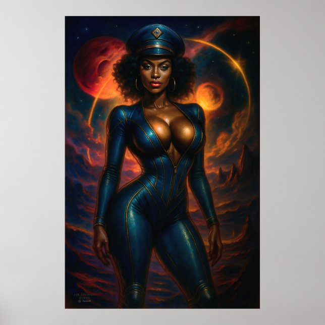 Affiche Commandant Gail Kween | Glamour Sci-Fi 2025 (Devant)