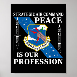 Affiche Commandement aérien stratégique Usaf Guerre froide