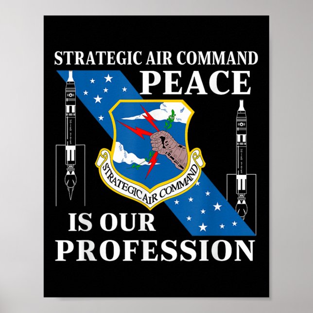Affiche Commandement aérien stratégique Usaf Guerre froide (Devant)