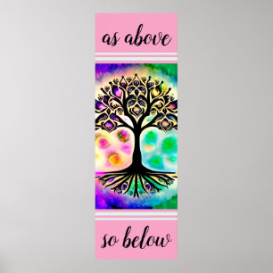 Affiche Comme ci-dessus So Below Tree of Life Inspirationa