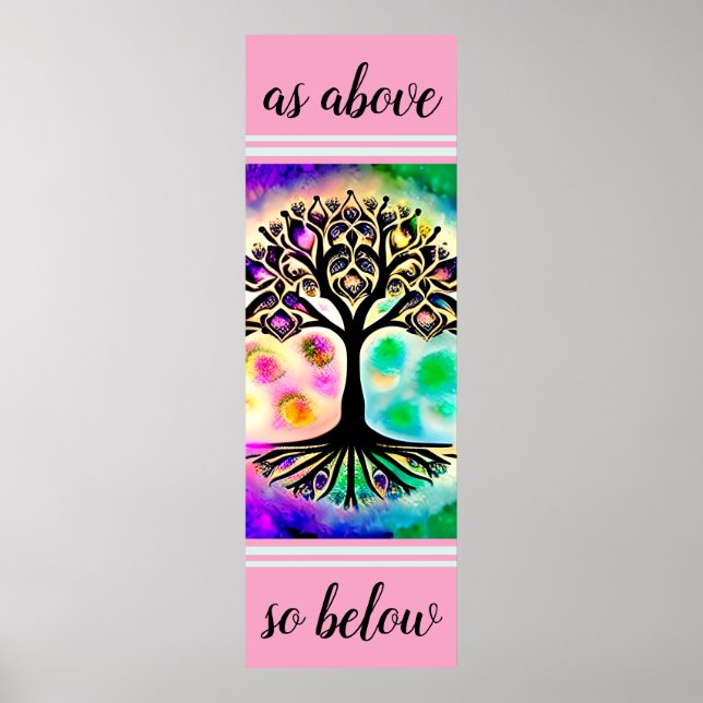 Affiche Comme ci-dessus So Below Tree of Life Inspirationa (Devant)