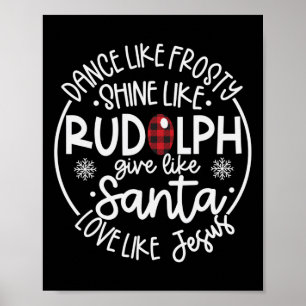 Affiche Comme Frosty Shine Comme Rudolph Love Comme Jesus 