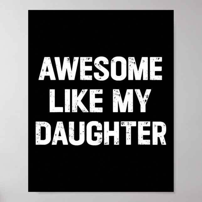 Affiche Comme Ma Fille Chemise Funny Fête des pères Cadeau (Devant)