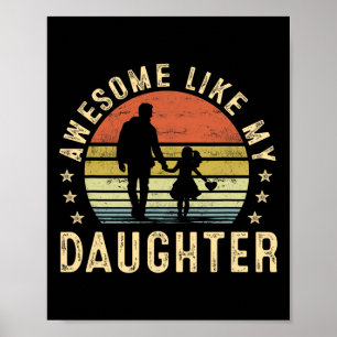 Affiche Comme Mon Fille Cadeaux Hommes Papa Père Fête des