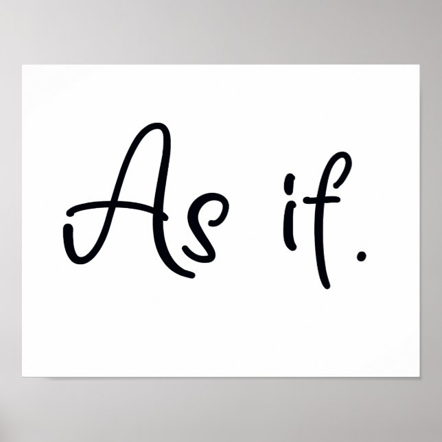 Affiche Comme si (Devant)