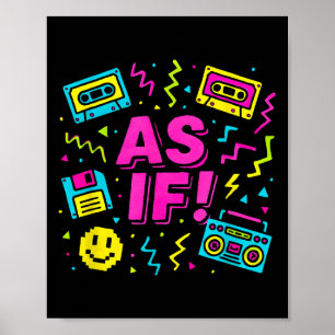 Affiche Comme si les années 90 Retro Clueless Design graph