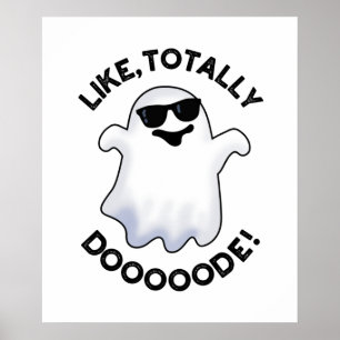 Affiche Comme Totalement Doode Funny Ghost Pun