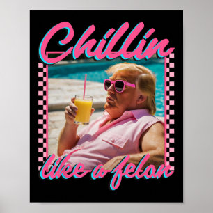 Affiche Comme Trump Felon Shirt Républicain Drôle Trump 20