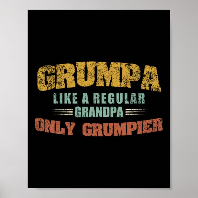 Affiche Comme Un Grand-Père Régulier Seulement Grumpier Fê (Devant)