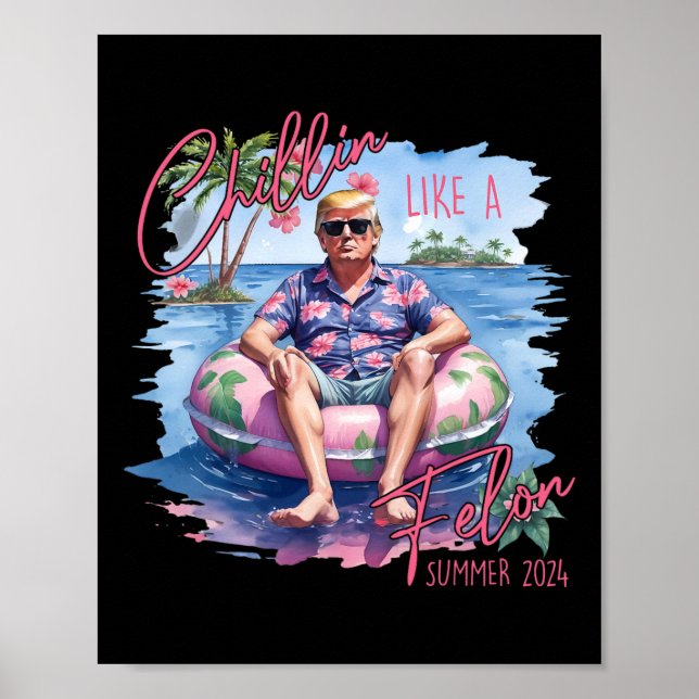 Affiche Comme Un Trump Felon Drôle Pour Le Président Été 2 (Devant)