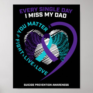 Affiche Commémoration en mémoire de Papa Prévention du sui