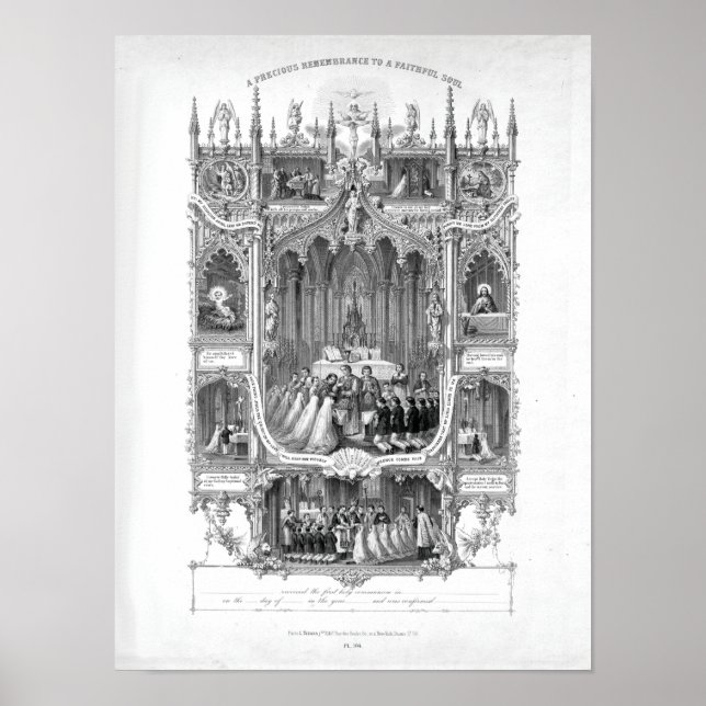 Affiche Commémoration personnelle de la première communion (Devant)