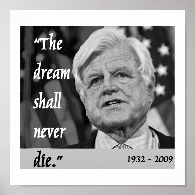 affiche commémorative de ted kennedy (Devant)
