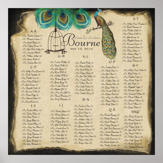 Affiche Commence@ 13.20 Carte de siège autour de 130 invit (Devant)