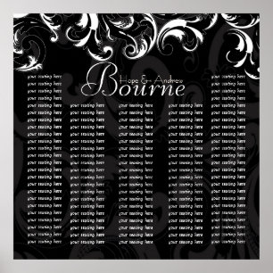 Affiche Commence à 12,80 $ Carte de siège pour la réceptio