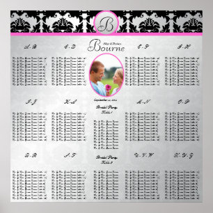 Affiche Commence à 12,80 $ Mariage Photo Seating Chart