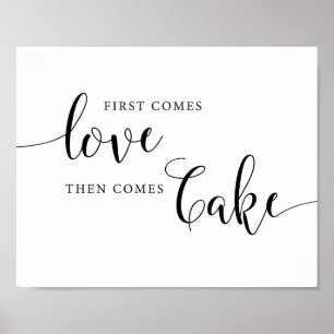 Affiche Commence L'Amour Puis Vient Cake Mariage Cake Pann
