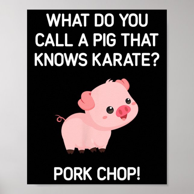 Affiche Comment Appelle-Tu Un Cochon Qui Connaît Le Karaté (Devant)