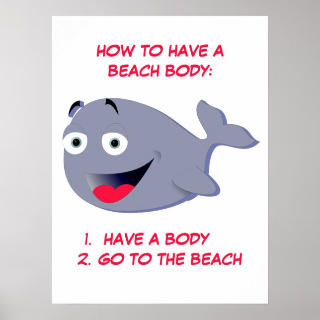 Affiche Comment avoir un corps de plage, été drôle (Devant)