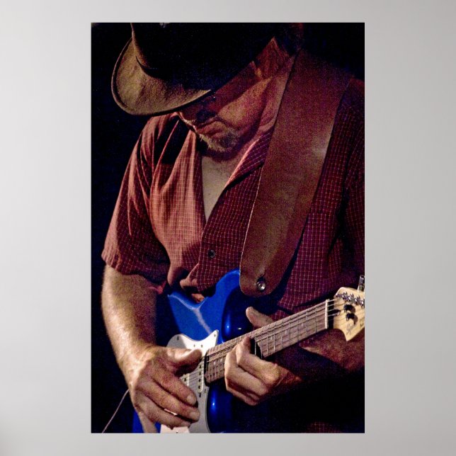 Affiche Comment Blue Can You Get - Blues Guitare Player (Devant)