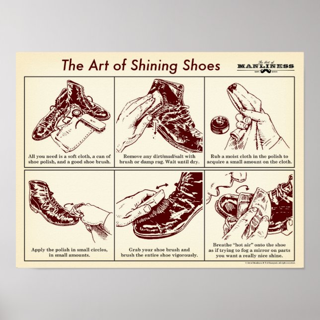 Affiche Comment briller vos chaussures Illustrated Guide P (Devant)