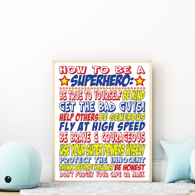 Affiche Comment être un super-héros Imprimer (Créateur téléchargé)