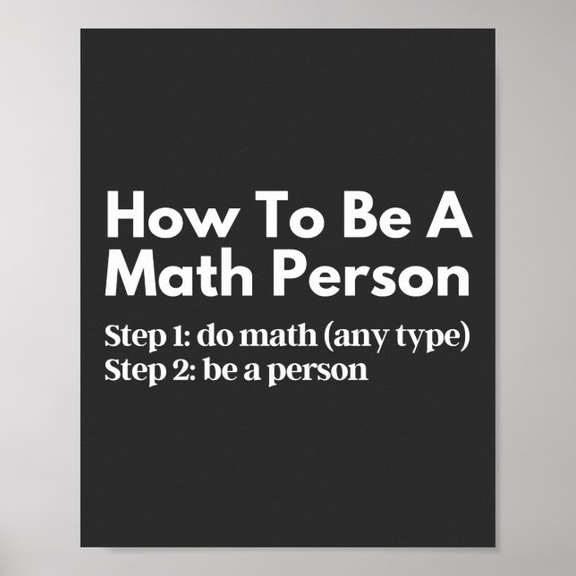 Affiche Comment être une personne mathématique (Devant)