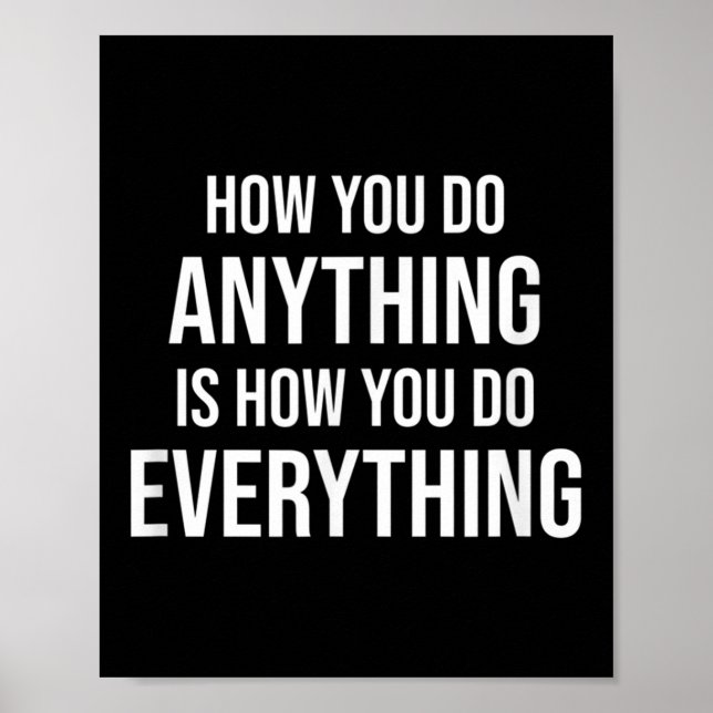 Affiche Comment faire tout Motivational Citer Entrepreneur (Devant)