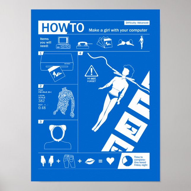 Affiche Comment : Faire une femme avec votre ordinateur (Devant)