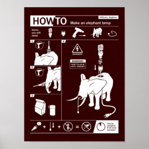 Affiche Comment : Faire une lampe à éléphant