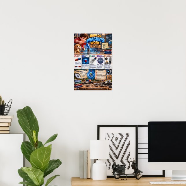 Affiche Comment fonctionnent les aimants ? (Bureau à domicile)