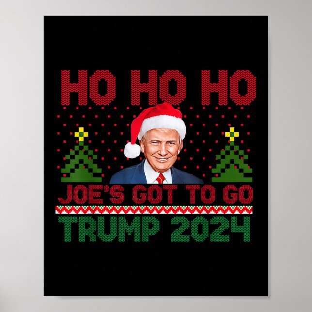 Affiche Comment Ho Ho Ho Joes Doit Aller Trump 2024 Drôle  (Devant)