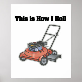 Affiche Comment je roule (tondeuse de pelouse)