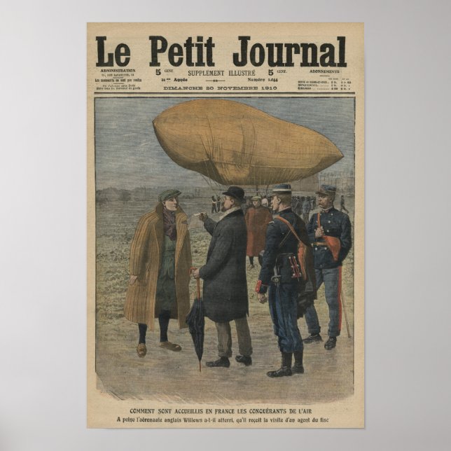Affiche Comment les conquérants aériens sont accueillis en (Devant)