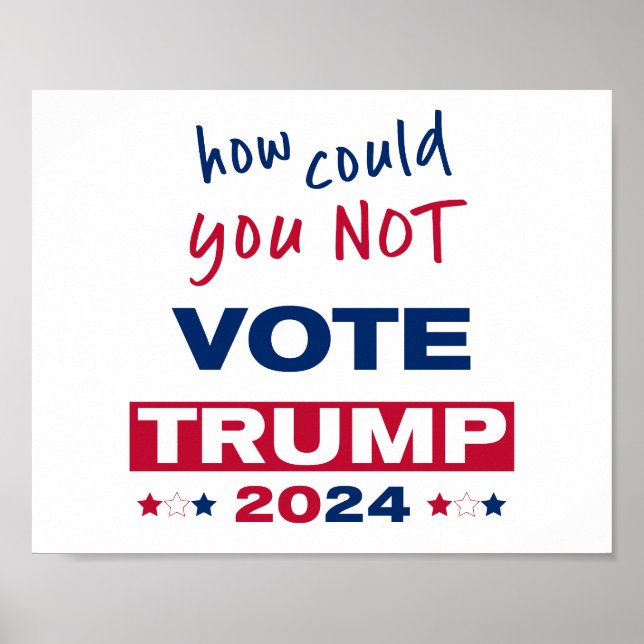 Affiche Comment ne pas voter TRUMP 2024 (Devant)