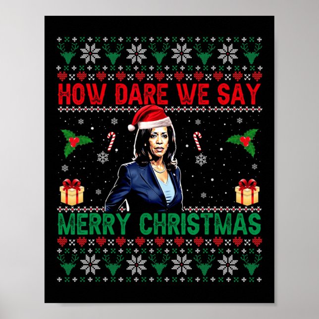 Affiche Comment osons-nous dire Joyeux Noël Kamala Harris (Devant)