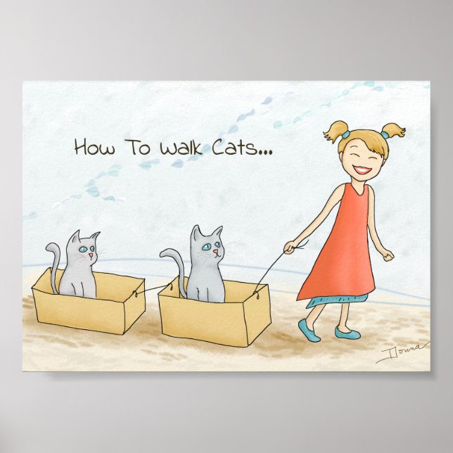 Affiche Comment promener un chat drôle (Devant)