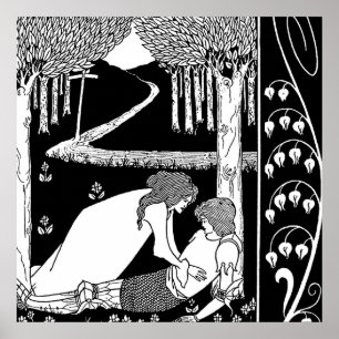 Affiche "Comment Sir Lancelot a été découvert" par Aubrey