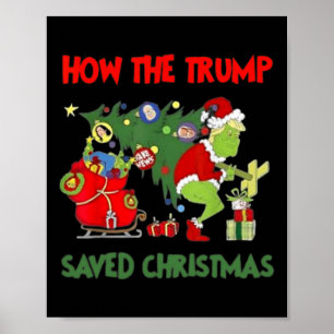 Affiche Comment Trump a sauvé Noël Drôle Trump Christma