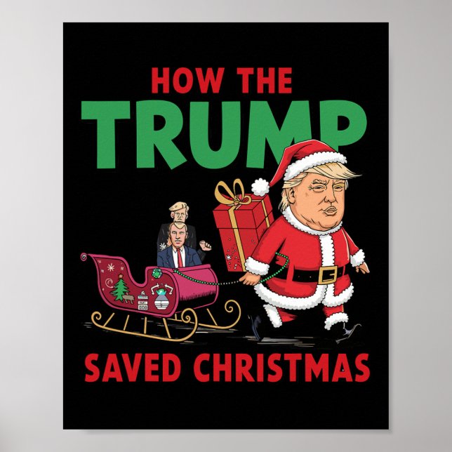 Affiche Comment Trump a sauvé Noël Drôle Trump Christma (Devant)