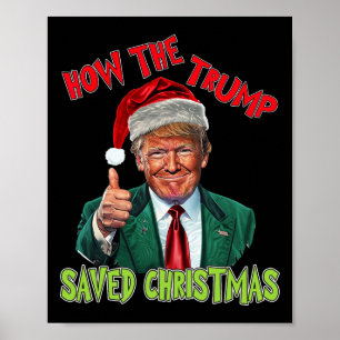 Affiche Comment Trump a sauvé Noël Drôle Trump Christma