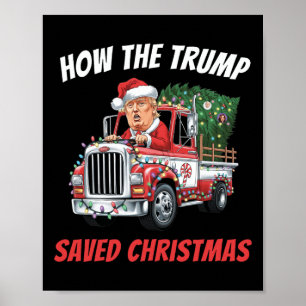 Affiche Comment Trump a sauvé Noël Les chemises amusantes 
