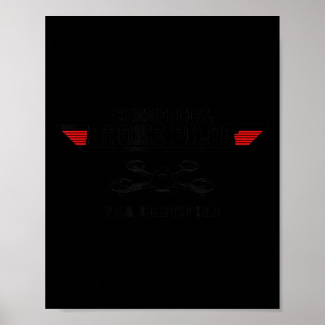 Affiche Commercial Drone Lot Faa Certified Drone Lot Drone (Devant)