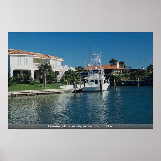 Affiche Communauté exclusive du golfe, sud du Texas, États (Devant)