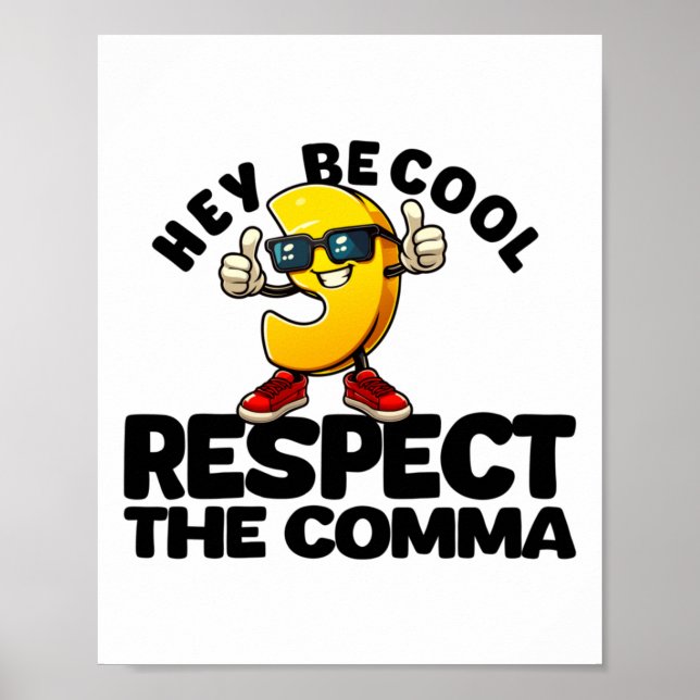 Affiche Commune Respect Grammaire Règles Design Texte Noir (Devant)