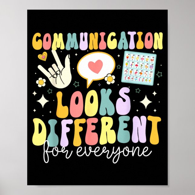 Affiche Communication Looks Different For Everyone Speech  (Devant)