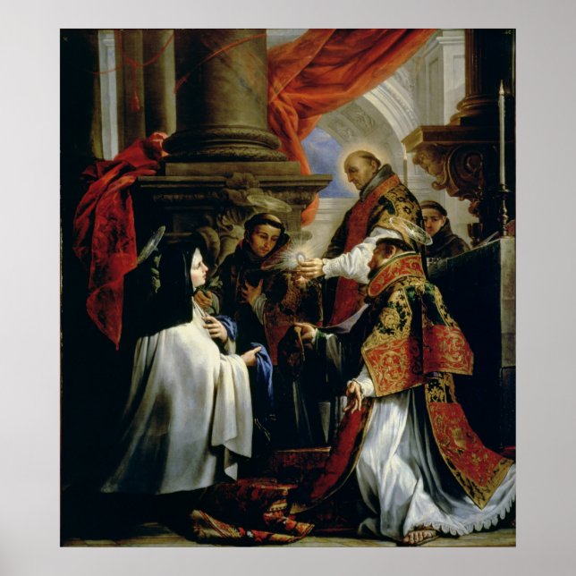 Affiche Communion de Sainte-Thérèse d'Avila c.1670 (Devant)