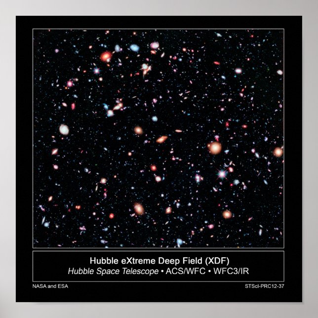 Affiche Communiqué de presse de Hubble Extreme Deep Field (Devant)