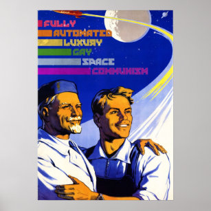 Affiche Communisme gay de luxe entièrement automatisé