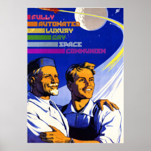 Affiche Communisme gay de luxe entièrement automatisé